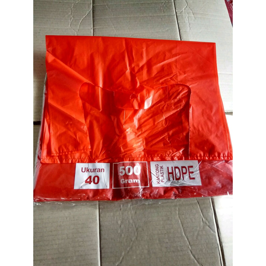 HD MERAH | Kantong Kresek Merah - Kantong Plastik Belanja Uk 17-24-28-35-40