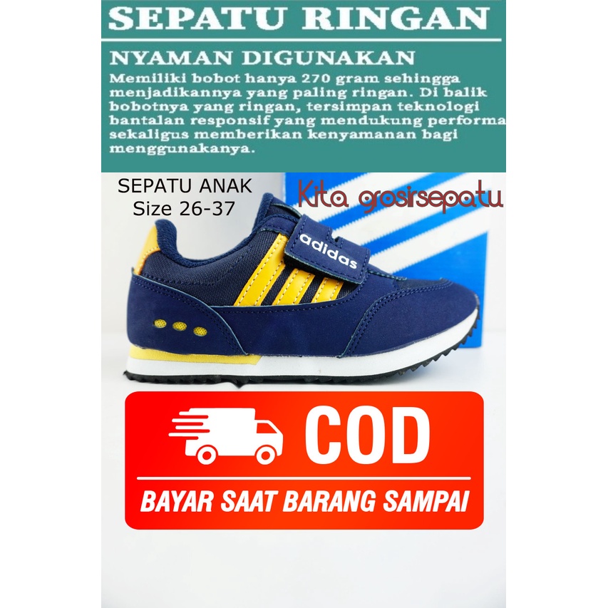 Sepatu sekolah anak laki laki sd sport cewe cowo sneakers anak perempuan sepatu adidas anak anak PAU