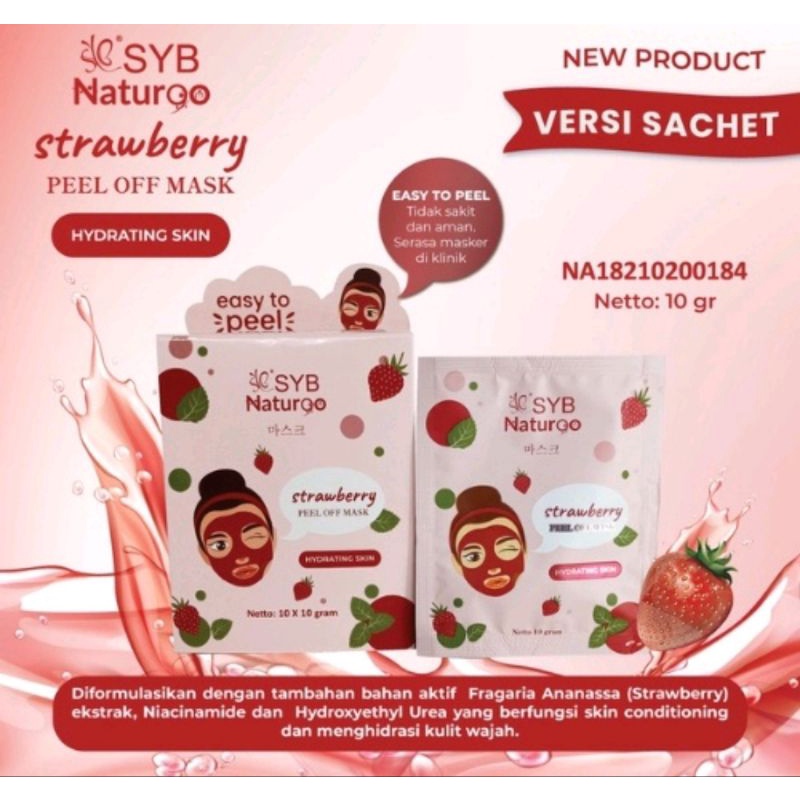 OliveShop ❤️ SYB Peel Off Mask 10gr NATURGO Masker Wajah Sachet