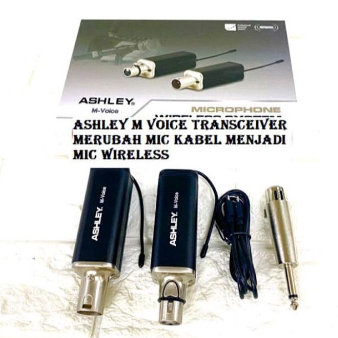 Transceiver Ashley M Voice Original Untuk Mic Kabel Jadi Wireless