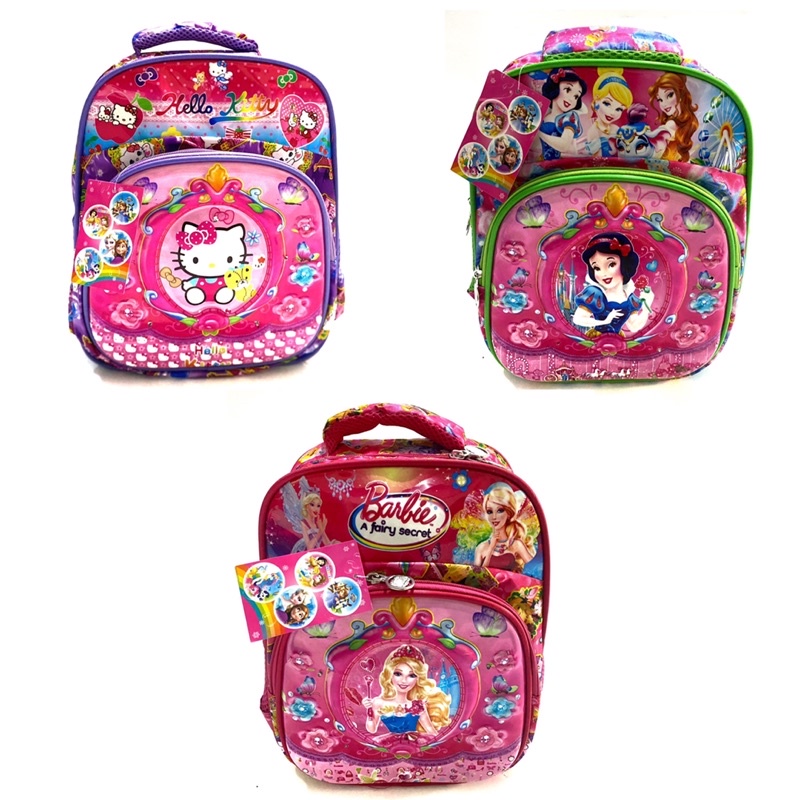 Tas ransel anak timbul/ tas sekolah TK SD perempuan / tas ransel anak karakter hello kitty princess 