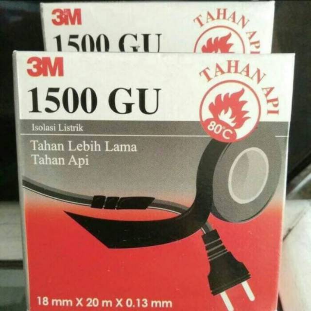 ORIGINAL Isolasi 3M  Tahan Panas 1500 GU 18mm x 0,13mm x 20M (DIJAMIN ASLI)