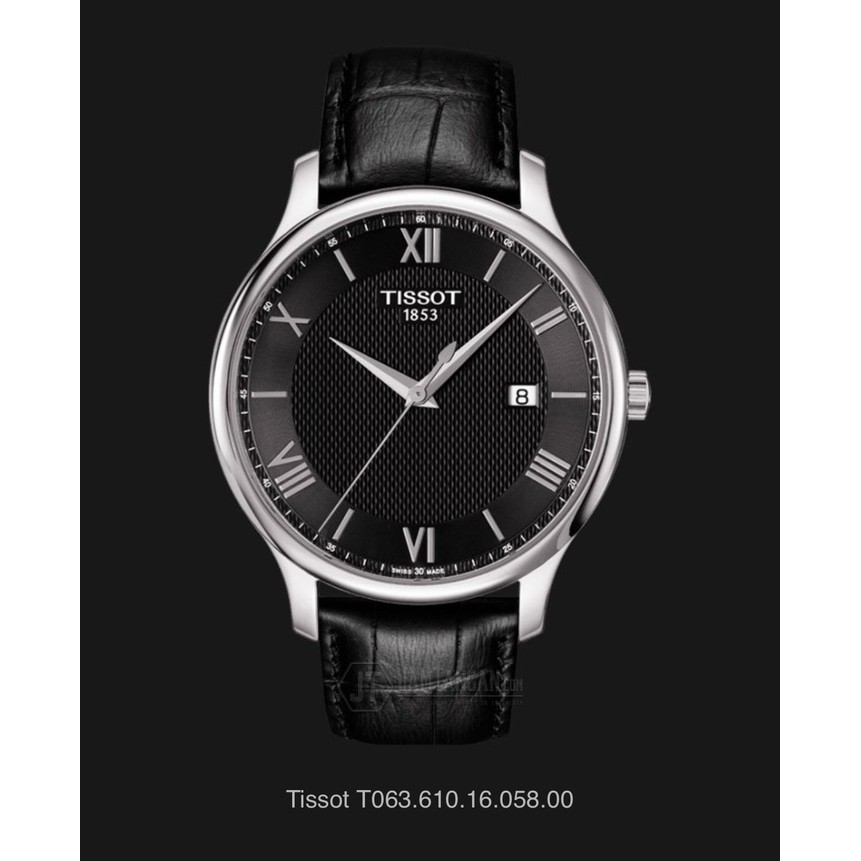 Tissot Tradition Gent Black Dial Black Leather T063