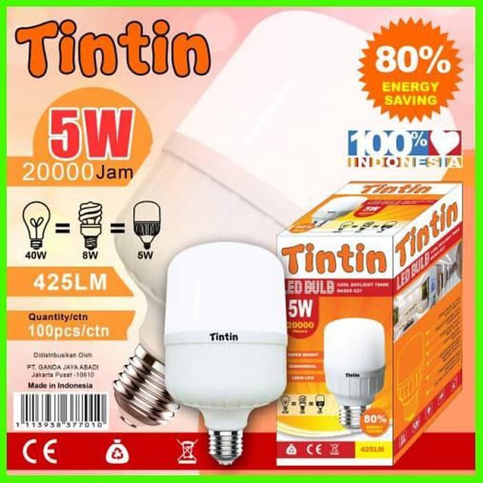 Lampu LED Capsule Tintin 5 watt SNI Super murah