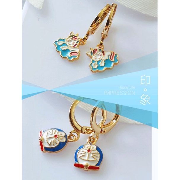 Anting Tusuk Xuping Anak Lapis Emas Anting Emas Karakter Lucu