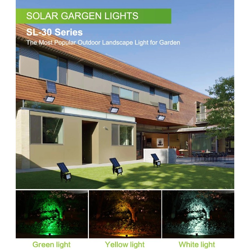 SL-30B - 240 Lumens Waterproof Solar 40 LED Outdoor Garden Spotlight