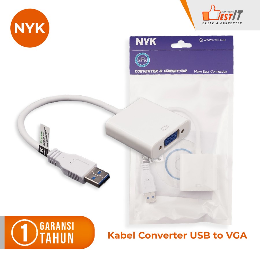 USB 3.0 to VGA Display Kabel Converter NYK Original