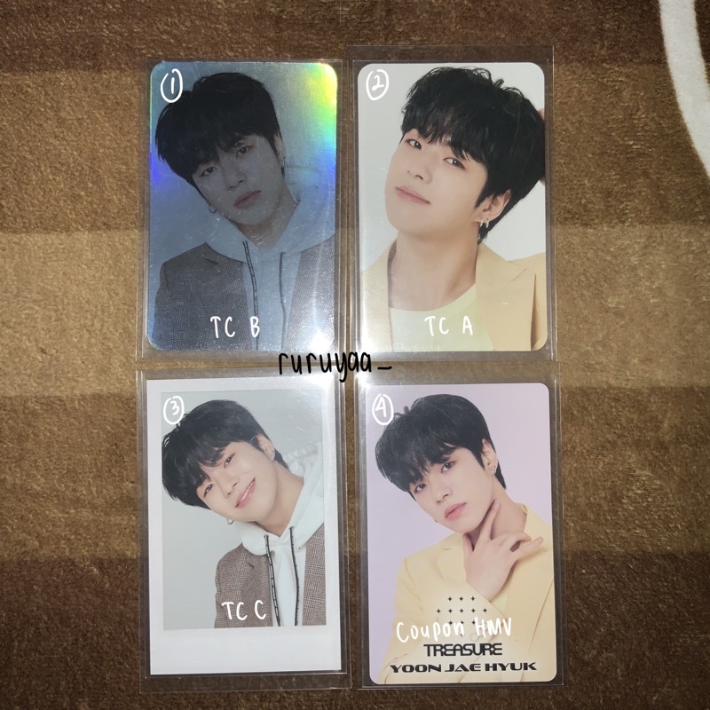 Treasure Jaehyuk Photocard Official TC A B C Trading Card Japan FA Coupon HMV Holo