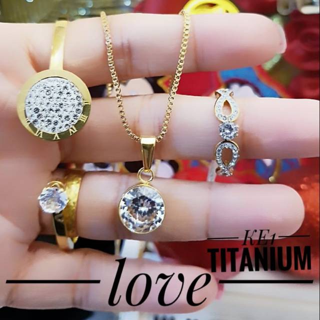 Titanium set perhiasan 2459k