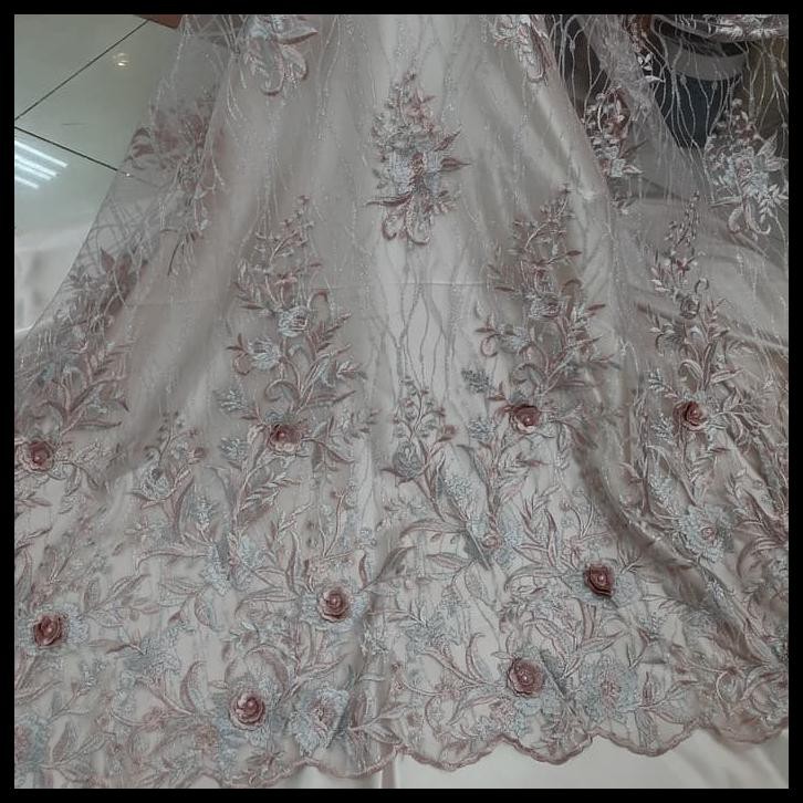 Kain Bahan Tile 3D 2 Warna Full Benang Fois