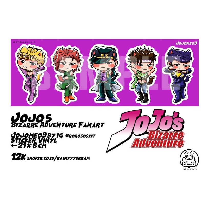 JOJO's Bizarre Adventure Sticker Fanmerch Fanart
