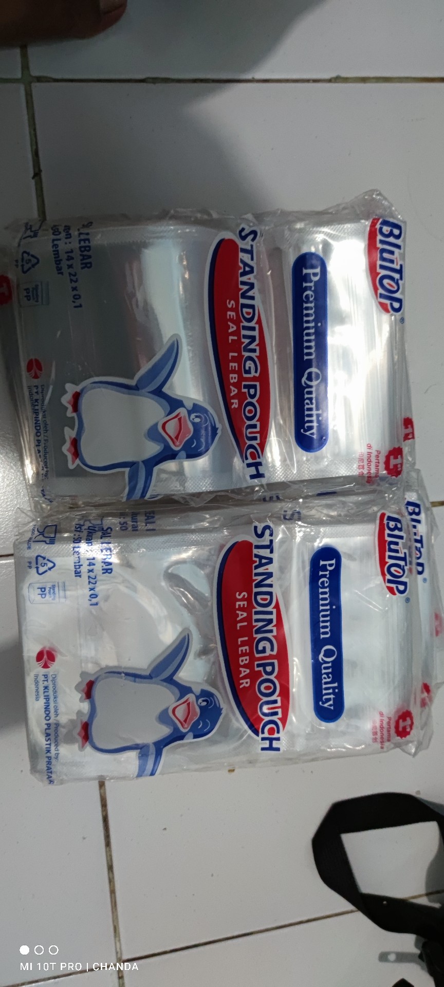 Plastik Pp Klip Standing Pouch Seal Lebar Ukuran 14 Cm X 22 Cm