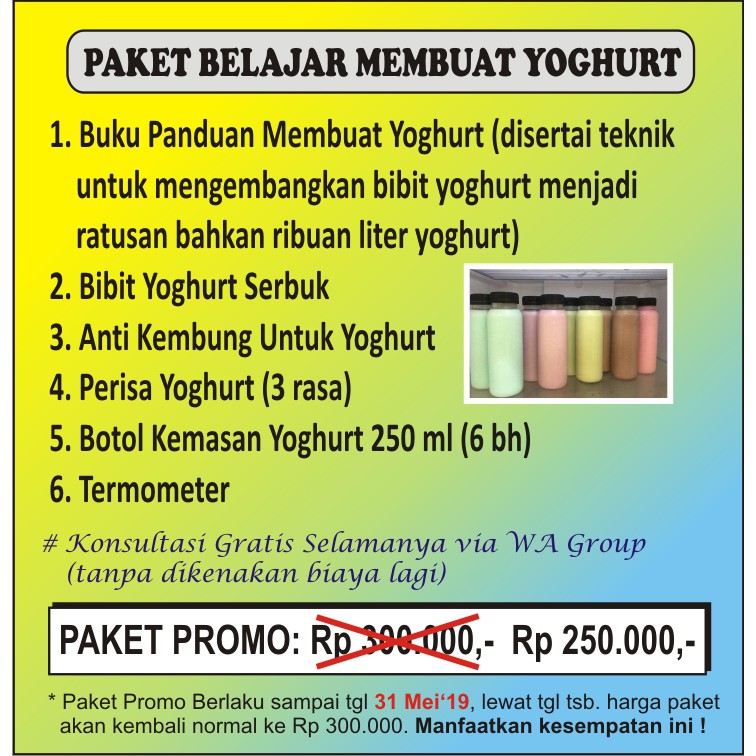 

PAKET BELAJAR BIKIN YOGHURT DRINK