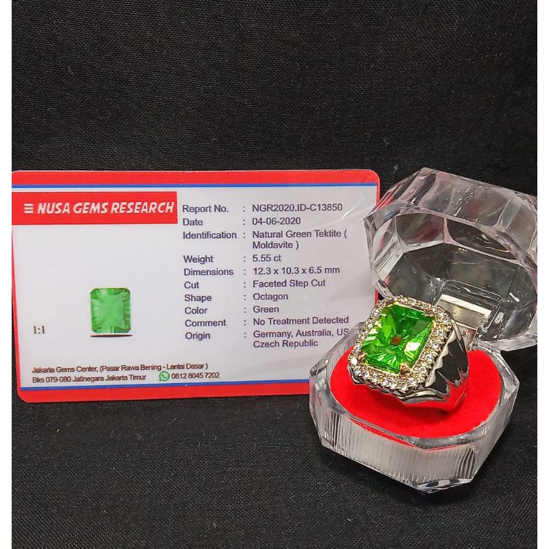batu moldavite asli natural siap pakai