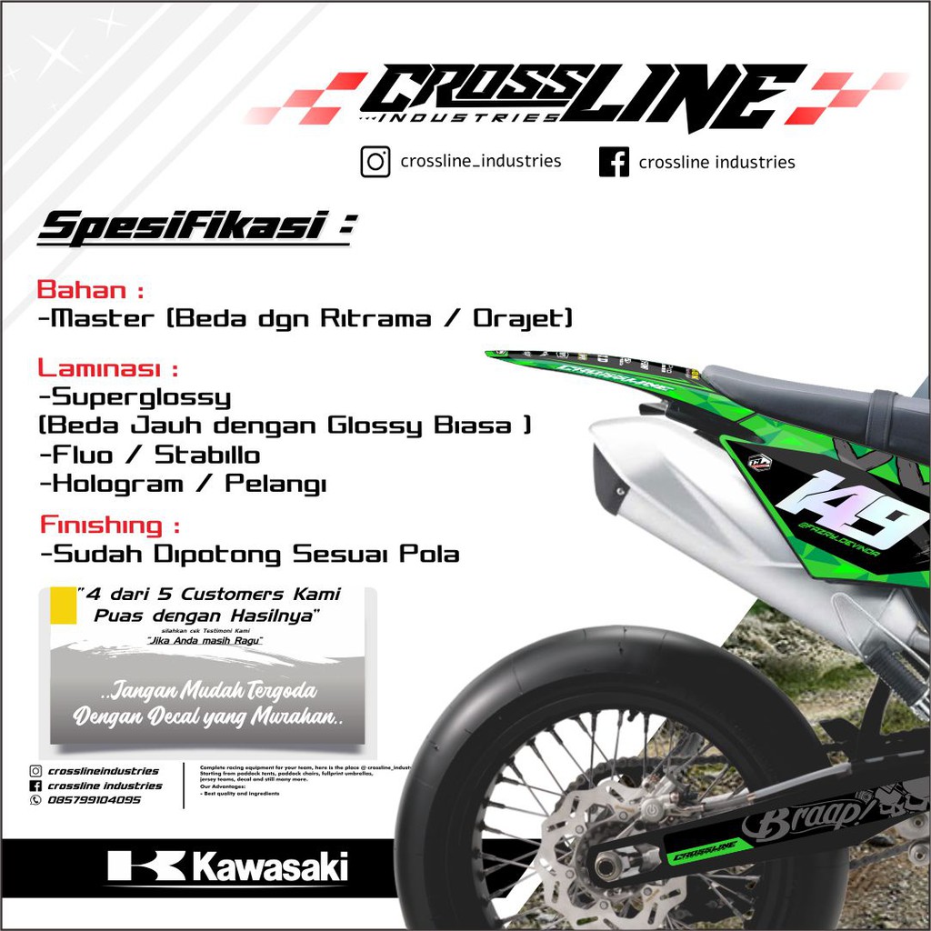 Decal dtracker / Decal dtracker 150se / Decal dtracker new / Decal dtracker supermoto Braap