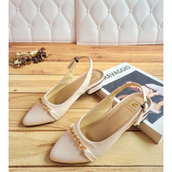 ABBUSHOES AG 08 sendal bapau tali rantai mules 3cm