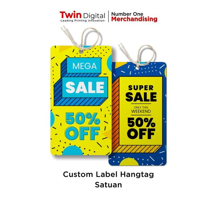 

Hang Tag Custom Label Pakaian Produk Bahan BW lokal twindig11 Ayo Beli