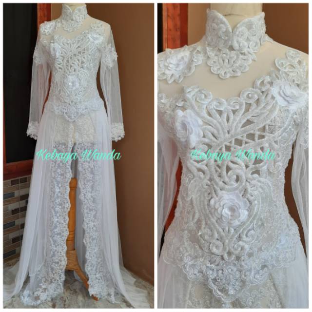 (READY) Kebaya Akad Full Payet / Kebaya Akad Pengantin / Kebaya Wedding / Gaun Pengantin Akad