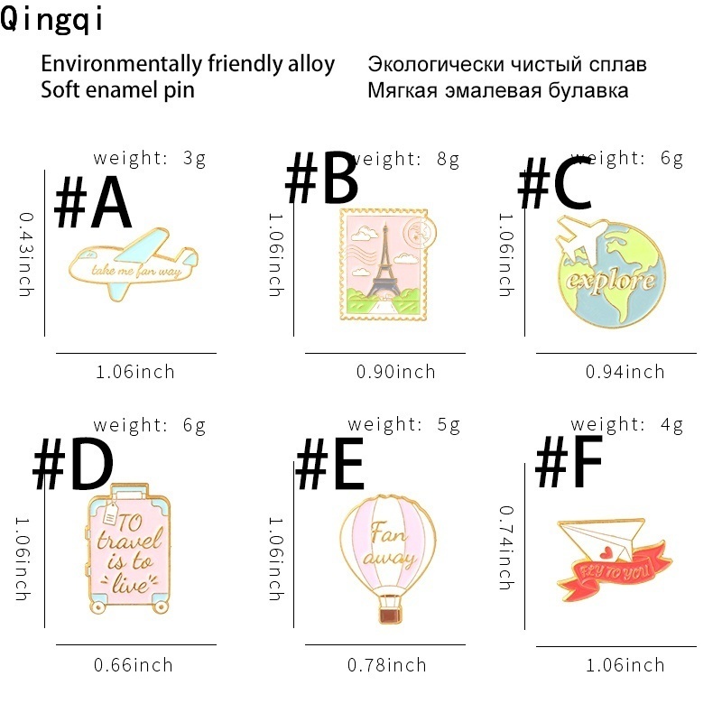 Bros Pin Enamel Bentuk Kartu Pos / Pesawat Terbang Untuk Hadiah