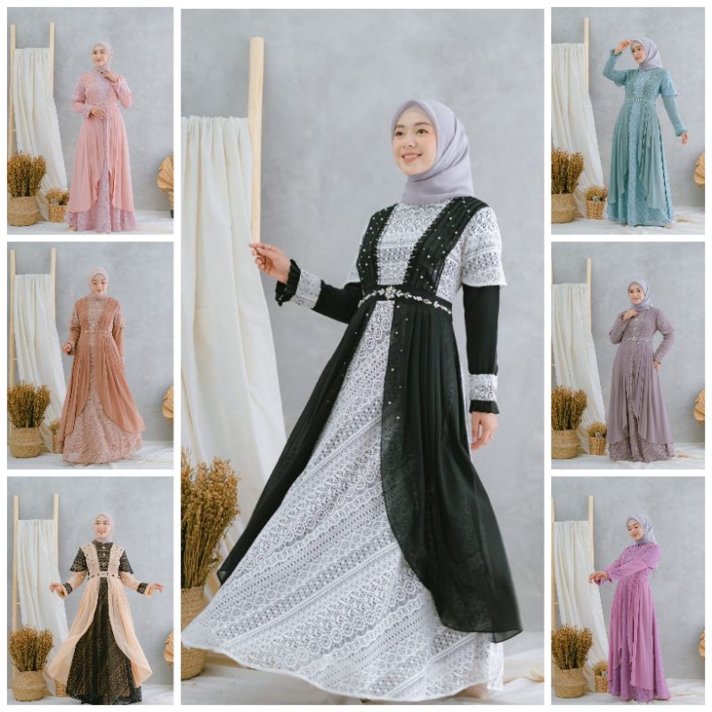 Kebaya brokat tulle gamis kasturi / kebaya wisuda / gamis modern / kebaya muslim / / kebaya wisuda /