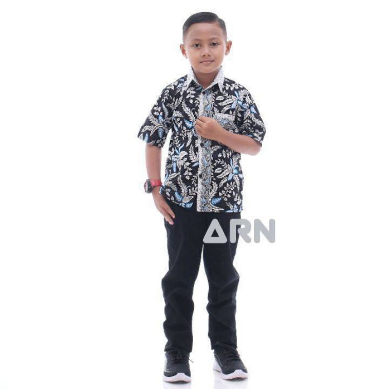 Couple Batik Ayah  Dan Anak Laki Laki - Kemeja Batik Ayah Dan Anak Lengan Pendek - Couple Ayah Anak Lengan Panjang