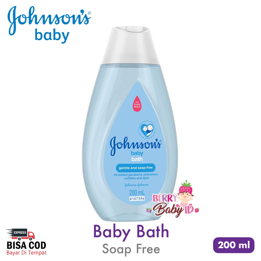 Johnson's Baby Bath Blue Sabun Cair Bayi Johnsons Soap Free 200 ml Berry Mart