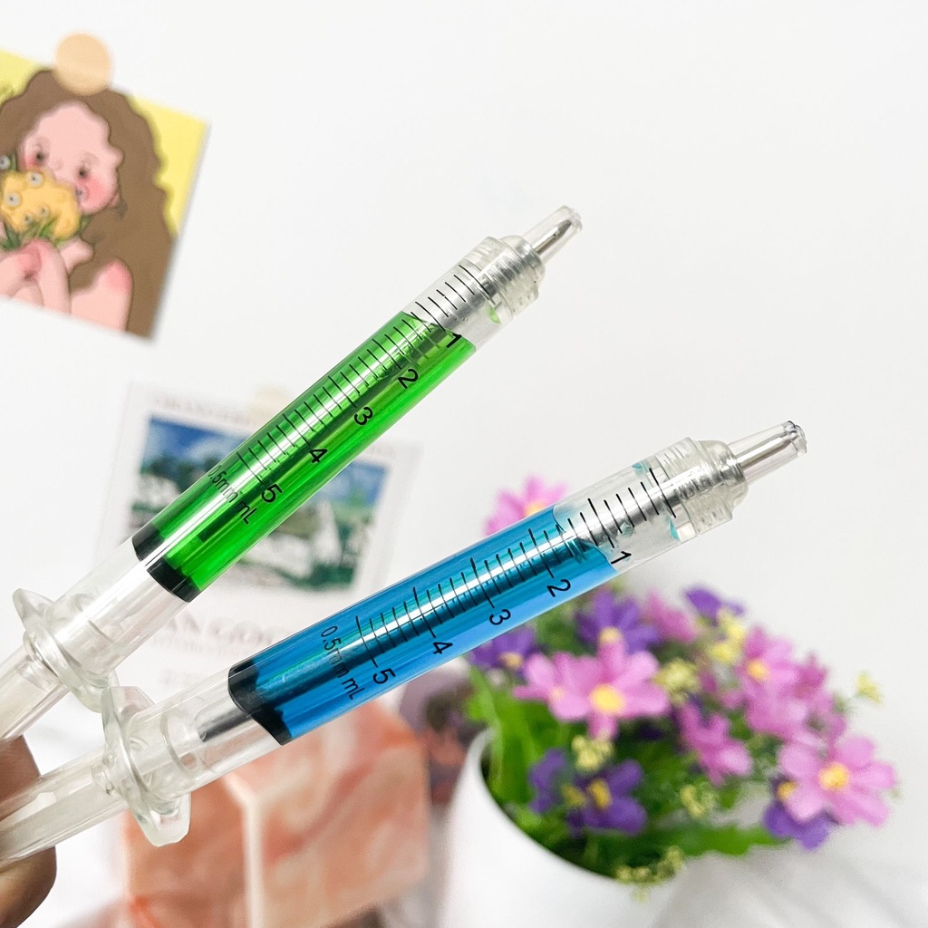

Pulpen Cetek Suntik Pena pen gel Cairan warna /BallPoint Suntik Cairan warna Pulpen Unik Kualitas Import READY