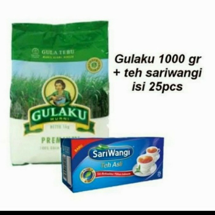 

Paket Bundling Gulaku 1 kg + Teh Sariwangi 25 pcs