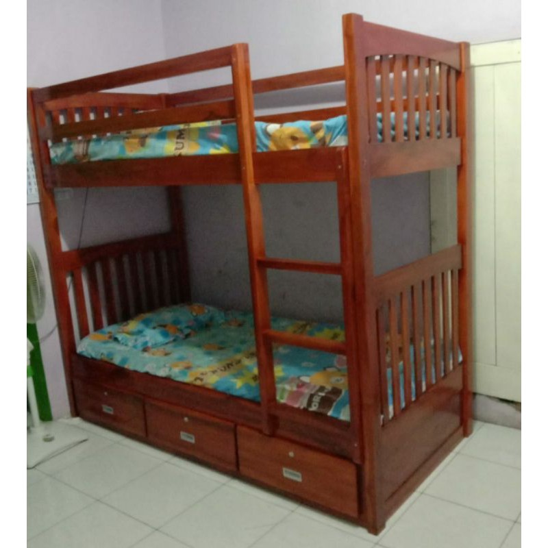 Tempat Tidur Tingkat Kayu Jati