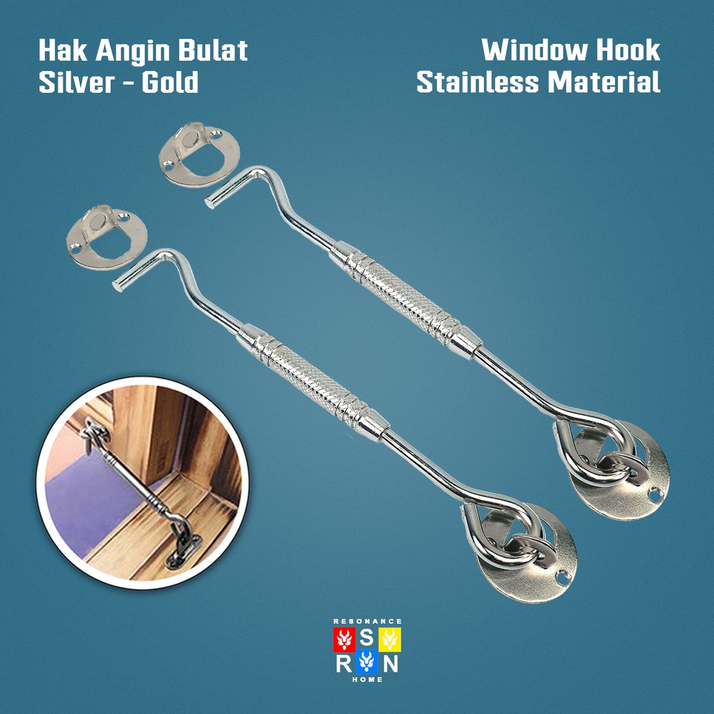 Hak Angin Grip Bulat Silver - Gold / Window Hook Resonance Home