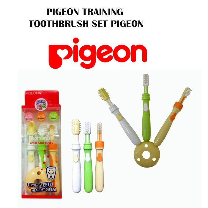 Sikat Gigi Bayi Anak Pigeon Training Toothbrush Set