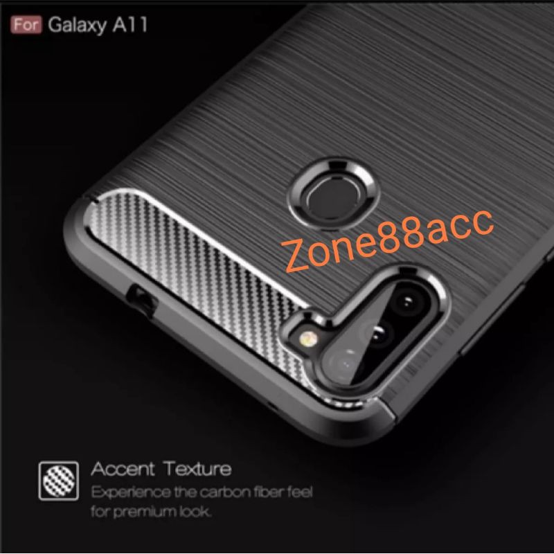 Silicon Case SAMSUNG A11 M11 Softcase iPAKY Carbon Casing Cover TPU