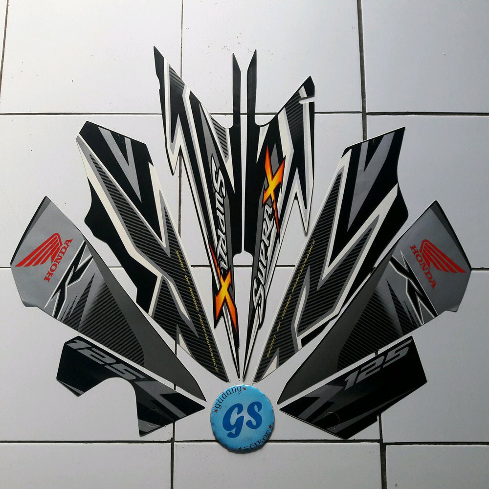 striping supra x 125 2012 hitam