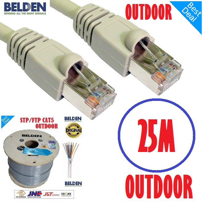 Kabel STP 25M Cat5 Belden - FTP Cat 5 Original Outdoor 25 Meter