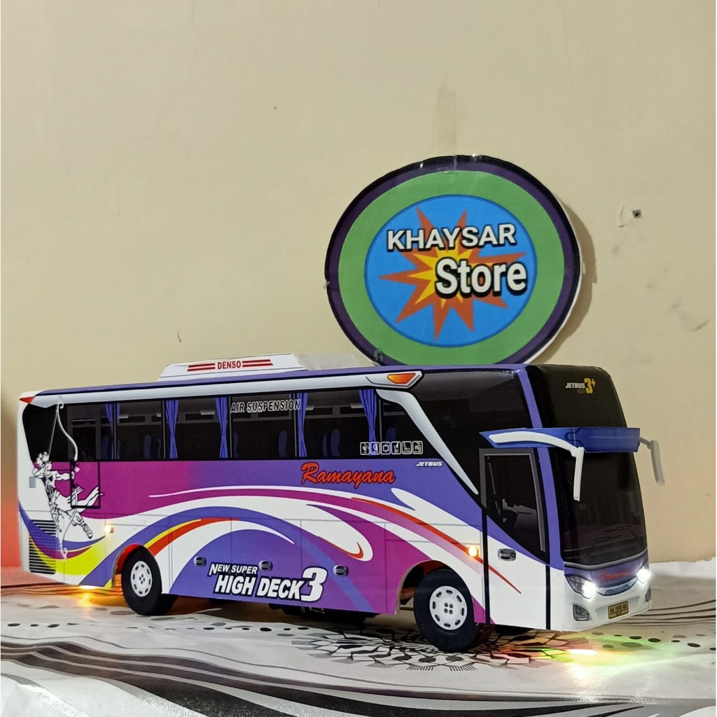 miniatur bus SR2 plus lampu ramayana jb3+