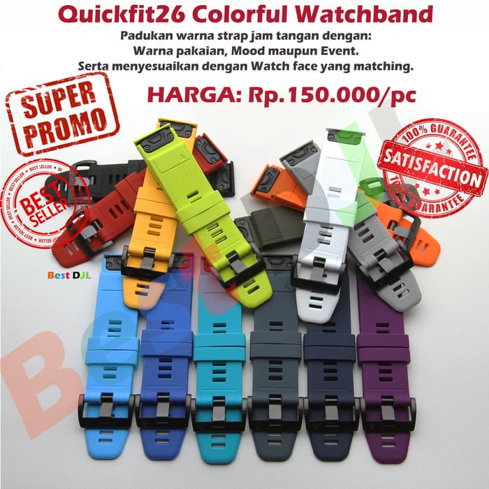 Garmin QuickFit 26 Watch Band / Strap for Fenix 3- Fenix 5X