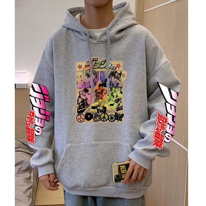 Hoodie Jojo Bizzare Adventure Jojo no Kimyo na Boken Anime Manga Premium Unisex