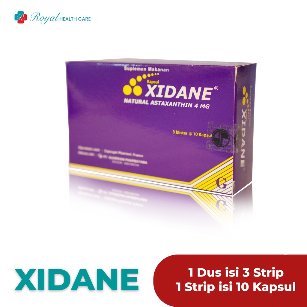 XIDANE KAPSUL 4 MG BOX 30 Kapsul Memelihara Kesehatan Sebagai Antioksidan dan Melindungi Sel dari Radikal Bebas