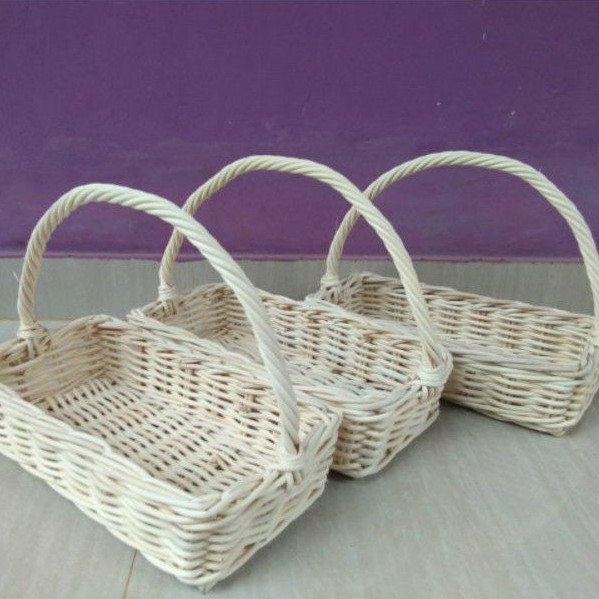 Keranjang rotan buah/parcel 31x17x7 cm