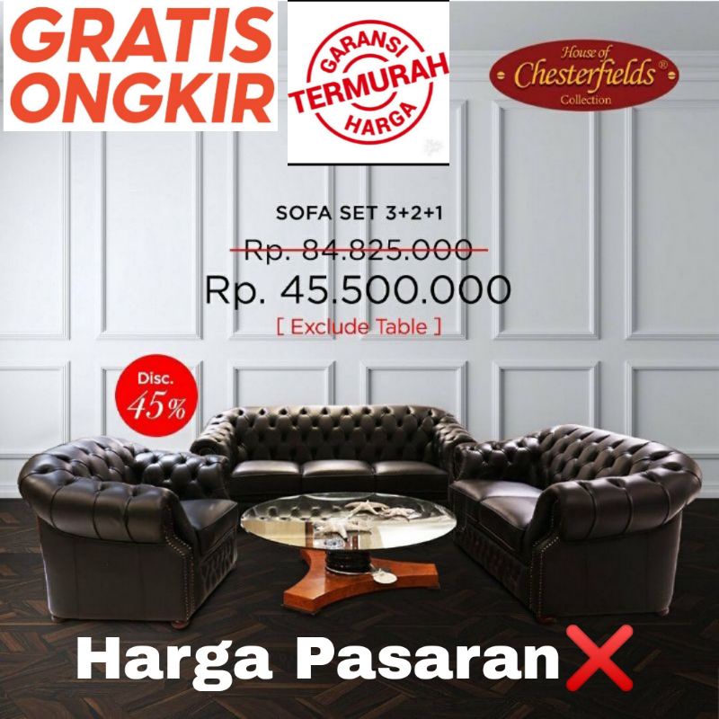 (PROMO) Sofa Chesterfield Premium / Sofa Jaguar Chesterfield Konglomerat
