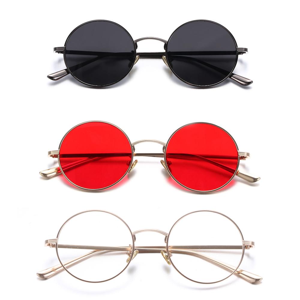 Wonder Vintage Kacamata Hitam Pria Dan Wanita Perlindungan UV Eyewear Round Sunglasses