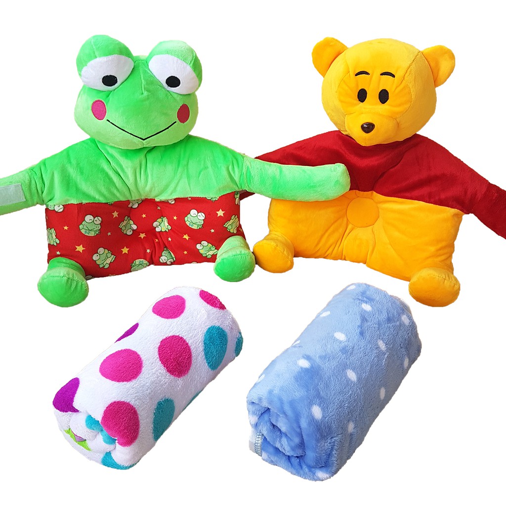 Set Kado Boneka Selimut Bantal Peyang Bayi Balmut Memoii