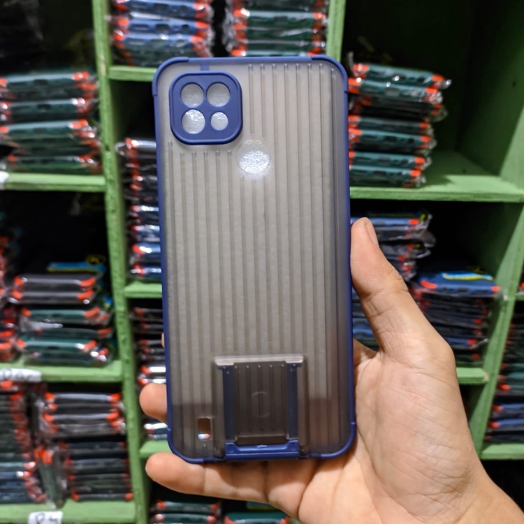 case koper 2 in 1 dudukan braket for Realme C21 C21Y Dengan Pelindung kamera