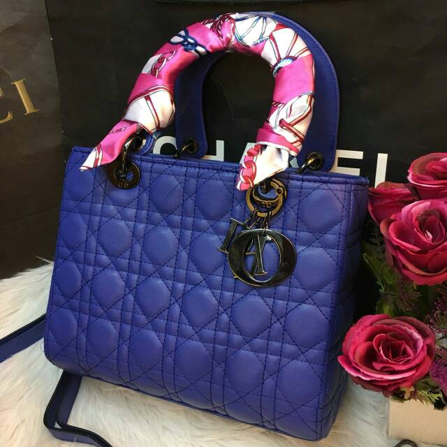 TAS WANITA DIOR LADY MEDIUM TWILLY SUPER