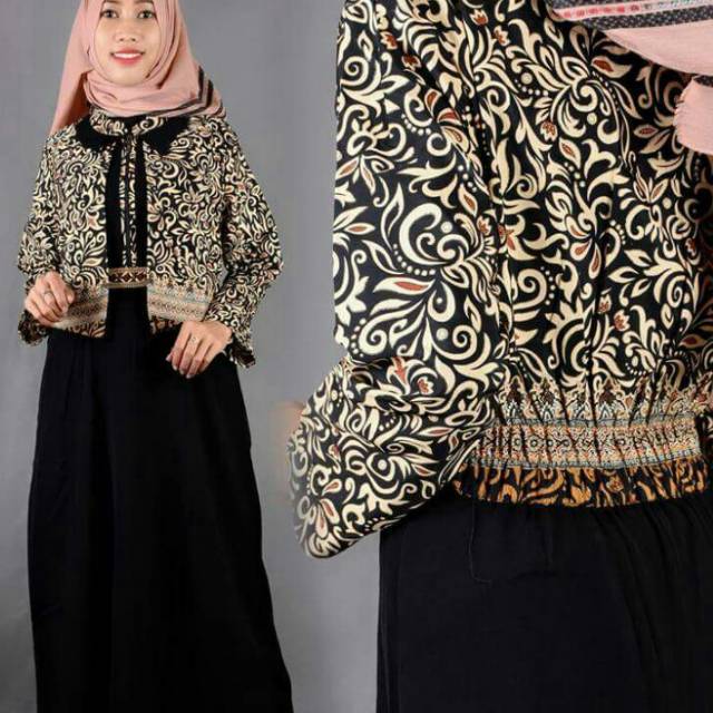 Gamis Dress Batik Legendamas Bahan Jablacksuper Shopee Indonesia