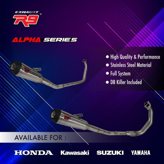 ( BISA COD ) Knalpot R9 Alpha racing NMAX AEROX asli ori R9 with DB killer BIG SALE Kode 1180
