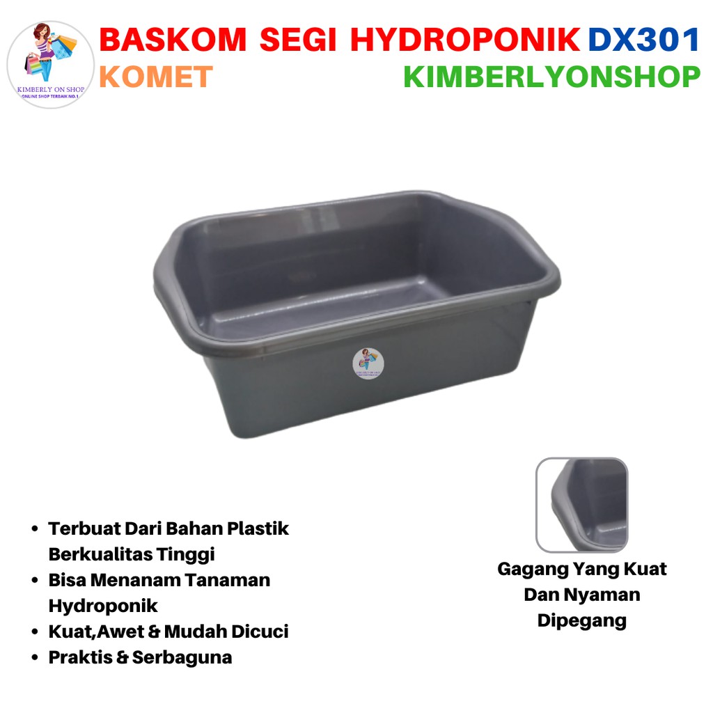 Baskom Segi Plastik Hydroponik 301 Platinum