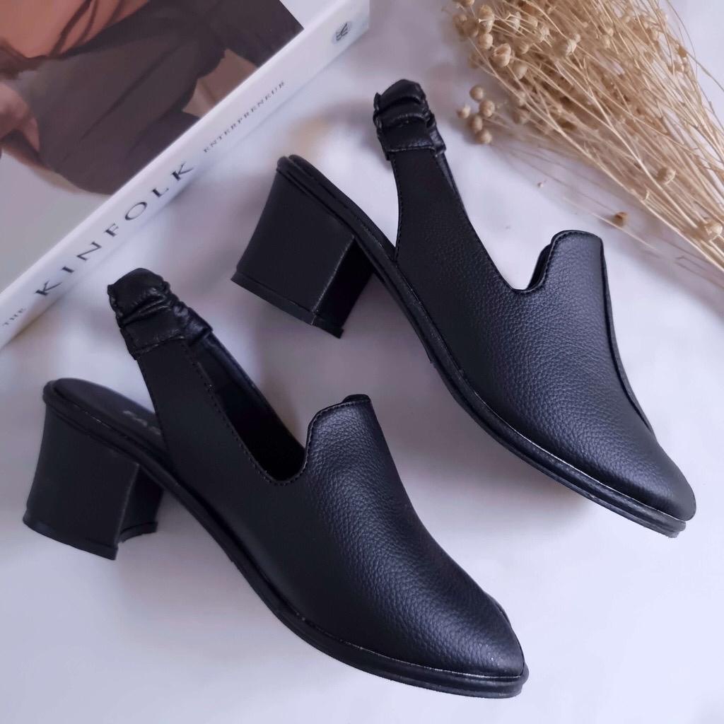 Sandal ZNYN High Hells Wanita Modern Hak Tinggi 5 cm
