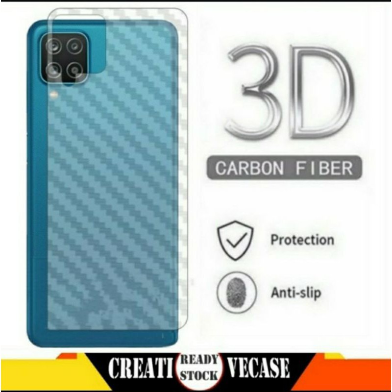 SKIN KARBON CARBON - ANTI GORES BELAKANG SAMSUNG A32 - A52 - A72 - POCOPHONE F1 - RENO 5F - C21 -C25