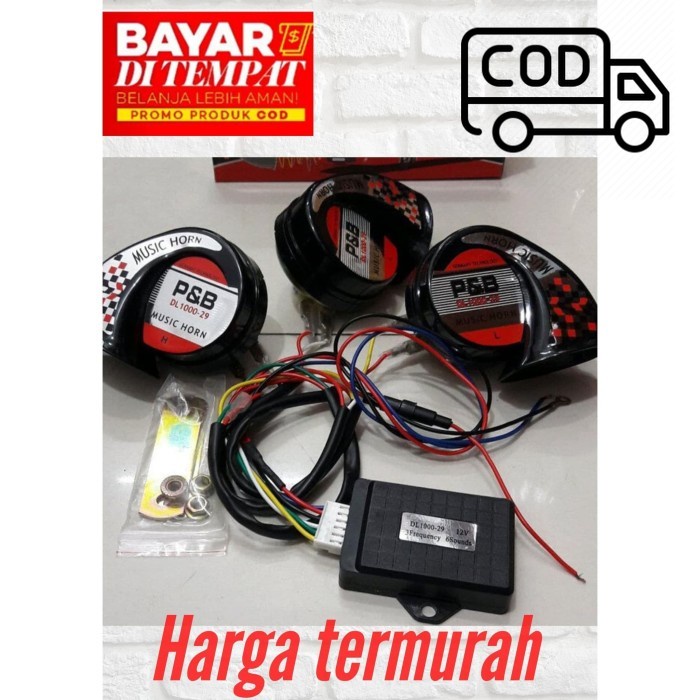 COD KLAKSON TELOLET 3 TEROMPET 3 CORONG 3 SUARA 12V MOBIL MOTOR